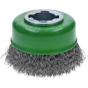 Bosch X Lock Crimped Stainless Steel Wire Cup Brush - 75mm, X-Lock