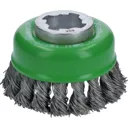 Bosch X Lock Knotted Stainless Steel Wire Cup Brush - 75mm, X-Lock