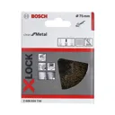 Bosch X Lock Crimped Brass Wire Cup Brush - 75mm, X-Lock