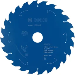 Bosch Expert Wood Cutting Table Saw Blade - 216mm, 24T, 30mm