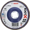 Bosch X Lock Zirconium Abrasive Straight Flap Disc - 115mm, 60g, Pack of 1