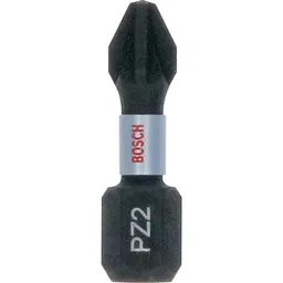 Bosch Impact Control Torsion Pozi Screwdriver Bits - PZ2, 25mm, Pack of 25