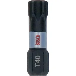 Bosch Impact Control Torsion Torx Screwdriver Bits - T40, 25mm, Pack of 25