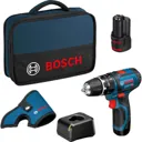 Bosch GSB 12 V-15 12v Cordless Combi Drill - 2 x 2ah Li-ion, Charger, Bag