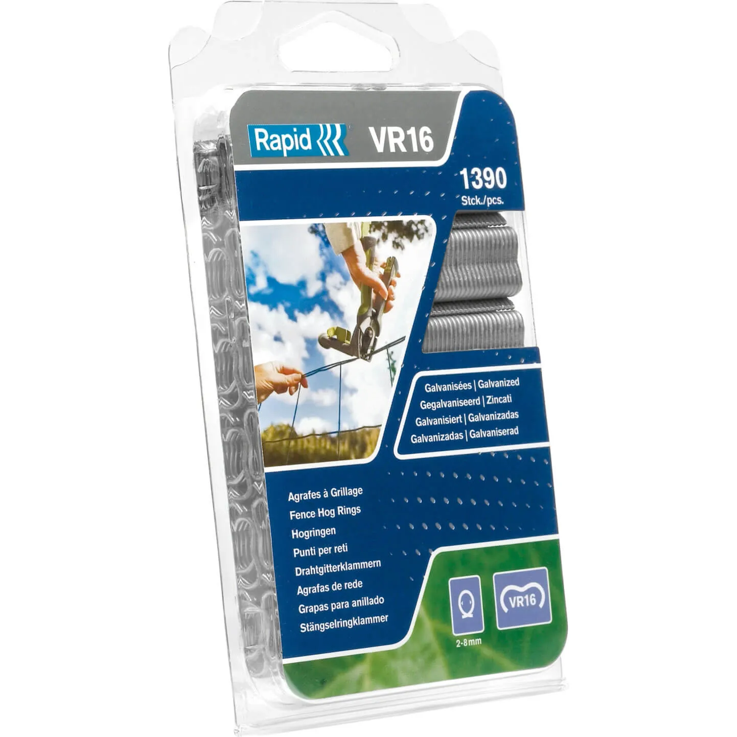 Rapid VR22 Fence Hog Rings Green - Pack of 1600