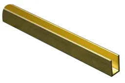Brass Equal U-shaped Angle profile, (L)1m (W)6mm