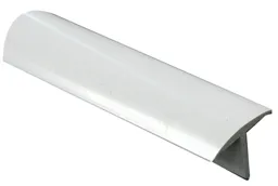 White Polyvinyl chloride (PVC) Unequal T-shaped Angle profile, (L)2m (W)25mm
