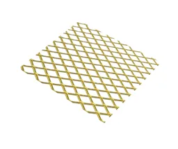 Gold effect Anodised Aluminium Perforated Sheet, (H)500mm (W)250mm (T)0.8mm