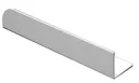 White PVC Equal L-shaped Angle profile, (L)1m (W)10mm