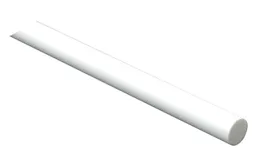 White Fibreglass & polyester (PES) Round Bar, (L)1m (Dia)3mm