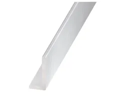 Silver Silver effect Anodised Aluminium Unequal L-shaped Angle profile, (L)1m (W)20mm