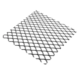 Silver effect Aluminium Perforated Sheet, (H)1000mm (W)500mm (T)1mm