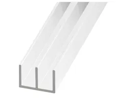 White Painted Aluminium Equal UU-shaped Channel, (L)2m (W)10.5mm