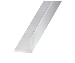Silver effect Aluminium Unequal L-shaped Angle profile, (L)1m (W)40mm