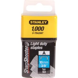 Stanley Light Duty Staples - 10mm, Pack of 1000