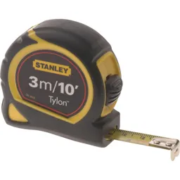 Stanley Tylon Pocket Tape Measure - Imperial & Metric, 10ft / 3m, 12mm