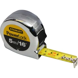 Stanley Classic Powerlock Tape Measure - Imperial & Metric, 16ft / 5m, 19mm