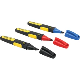 Stanley Fatmax Chisel Tip Marker Pens - Pack of 3