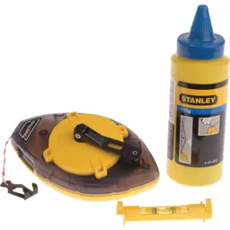 Stanley Power Winder Chalk Line Reel and Level - 30m