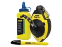 Stanley FatMax Chalk Line Reel Set inc Refill & Marker 30mtr (Black/Yellow)