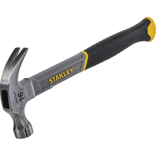 Stanley Curved Claw Hammer Fibreglass Shaft - 450g