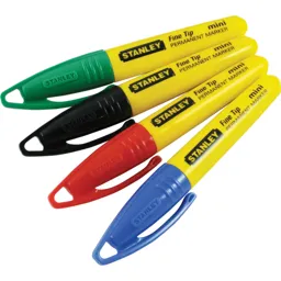 Stanley Mini Fine Tip Marker Pens - Pack of 4
