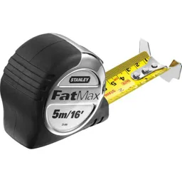 Stanley FatMax Tape Measure - Imperial & Metric, 16ft / 5m, 32mm
