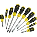 Stanley 10 Piece Cushion Grip Phillips and Slotted Screwdriver Set