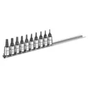 Expert by Facom 10 Piece 1/4" Drive Torx Socket Bit Set Metric - 1/4"