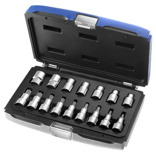 Expert by Facom 16 Piece 1/2" Drive Torx Socket and Socket Bit Set Metric - 1/2"