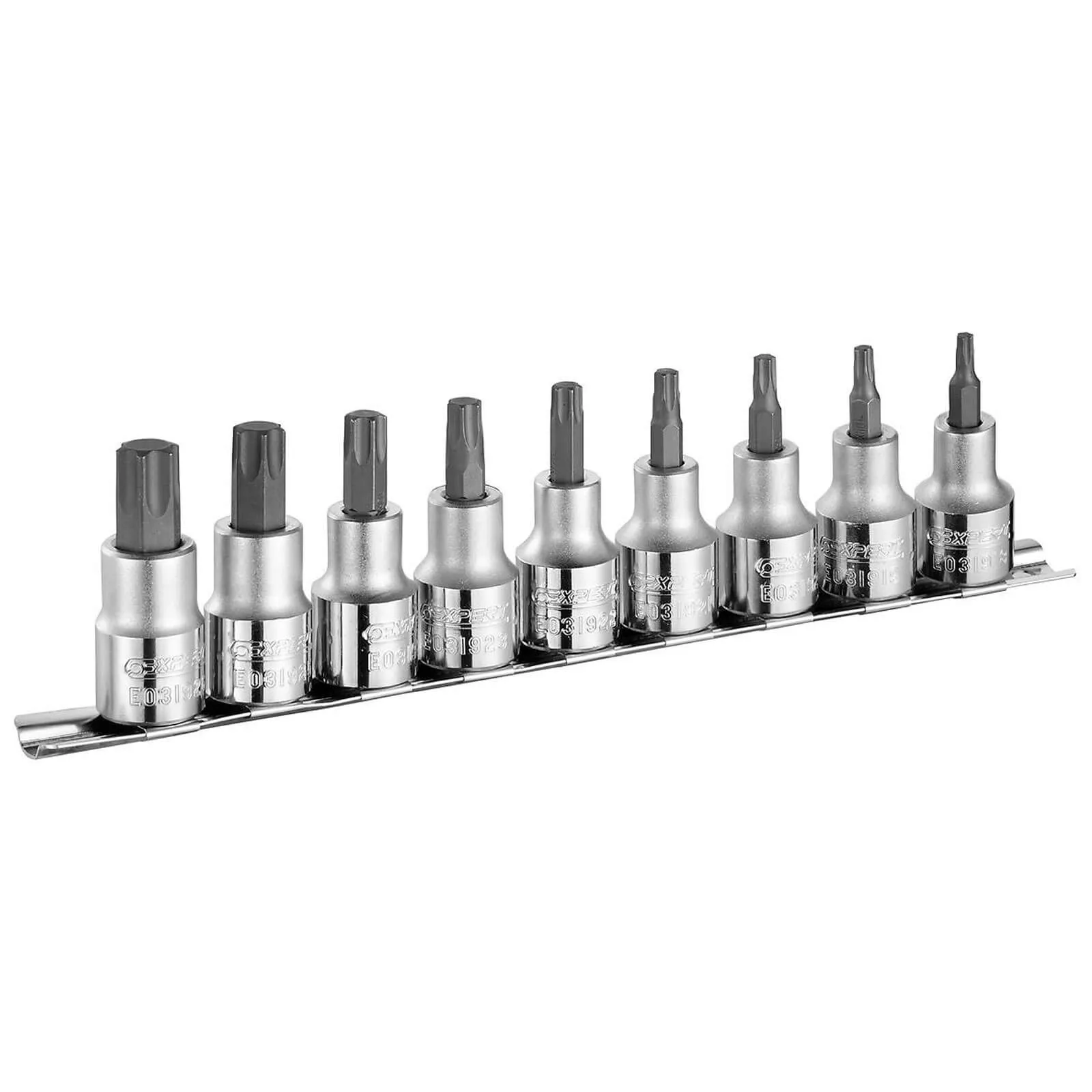 Expert by Facom 9 Piece 1/2" Drive Torx Socket Bit Set - 1/2"