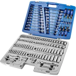Expert by Facom 126 Piece Combination Drive Socket and Spanner Set Metric and Imperial - Combination