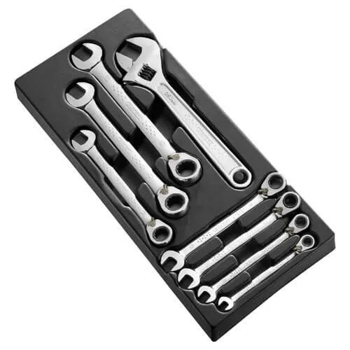 Expert by Facom 7 Piece Ratchet Combination Spanner Set in Tray Module