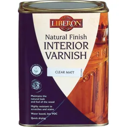 Liberon Natural Finish Internal Varnish - 1l, Clear Satin