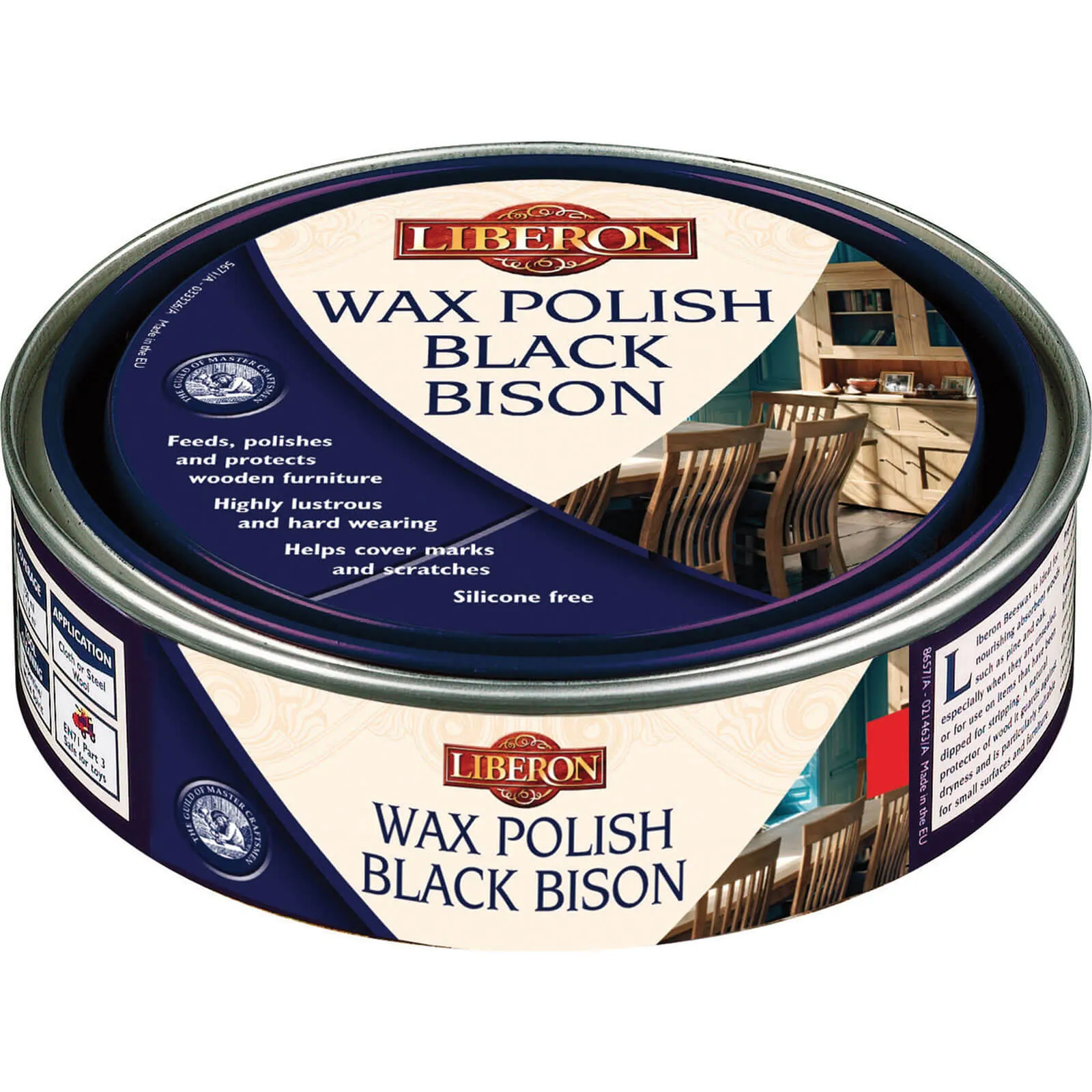 Liberon Bison Paste Wax - Mahogany, 500ml