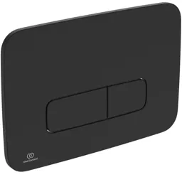 Ideal Standard silk black Oleas M3 flush plate with Prosys 120mm concealed cistern