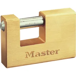 Masterlock Rectangular Solid Body Shutter Padlock - 63mm, Standard