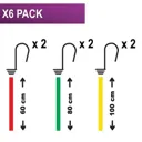Master Lock Multicolour Bungee cord, Pack of 6