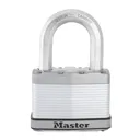 Master Lock Excell Steel Cylinder Open shackle Padlock (W)64mm