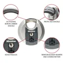 Master Lock Excell Stainless steel Cylinder Closed shackle Padlock (W)80mm