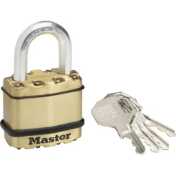 Masterlock Excell Brass Finish Padlock - 45mm, Standard
