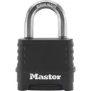 Masterlock Excell Combination Padlock - 50mm, Black, Standard