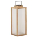 Tradition LED solar lantern teak wood height 40 cm
