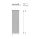 Acova Striane Vertical Designer Radiator, White (W)532mm (H)2000mm