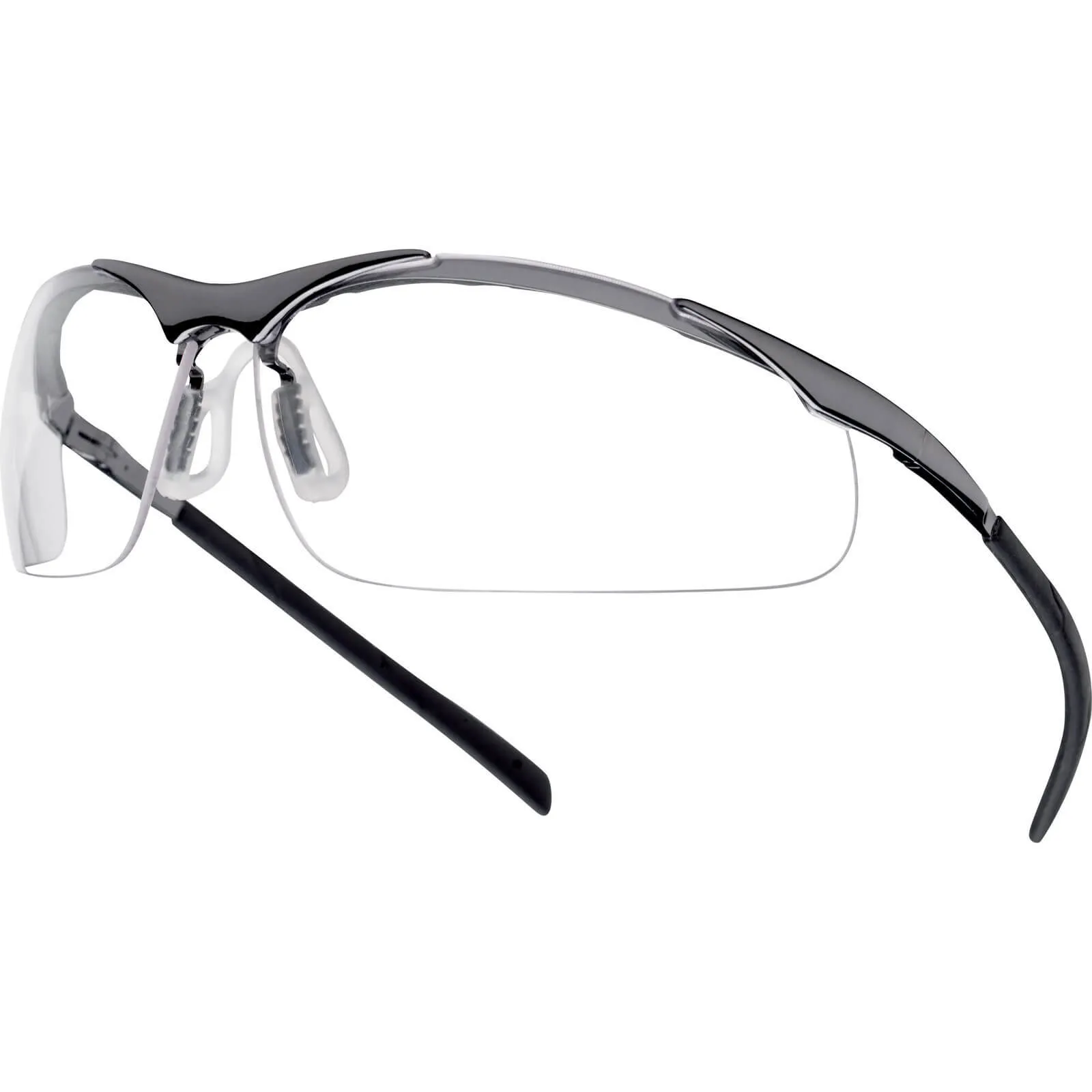Bolle Contour CONTMPSI Anti Scratch and Anti Fog Metal Frame Clear Safety Glasses