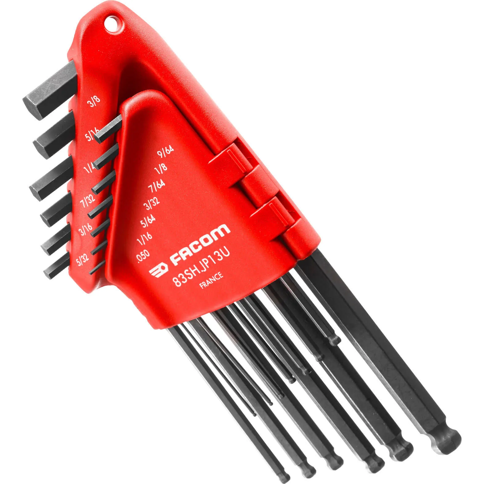 Facom 13 Piece Long Arm Ball End Hexagon Allen Key Set Imperial