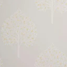Colours Rowan French grey Tree Mica effect Smooth Wallpaper