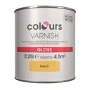 Colours Beech Gloss Wood varnish, 0.25L