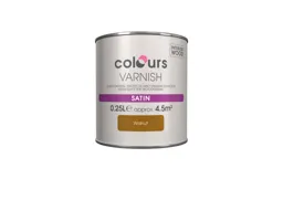 Colours Walnut Satin Wood varnish, 0.25L