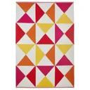 Colours Meghan Triangle Pink Rug (L)1.7m (W)1.2m